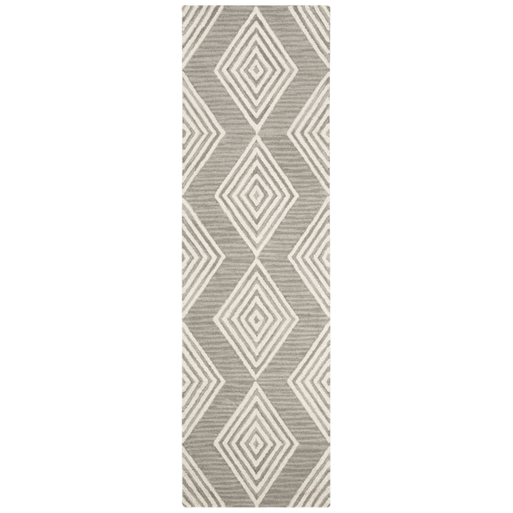 SAFAVIEH Blossom BLM111F Handmade Dark Grey / Ivory Rug Image 5