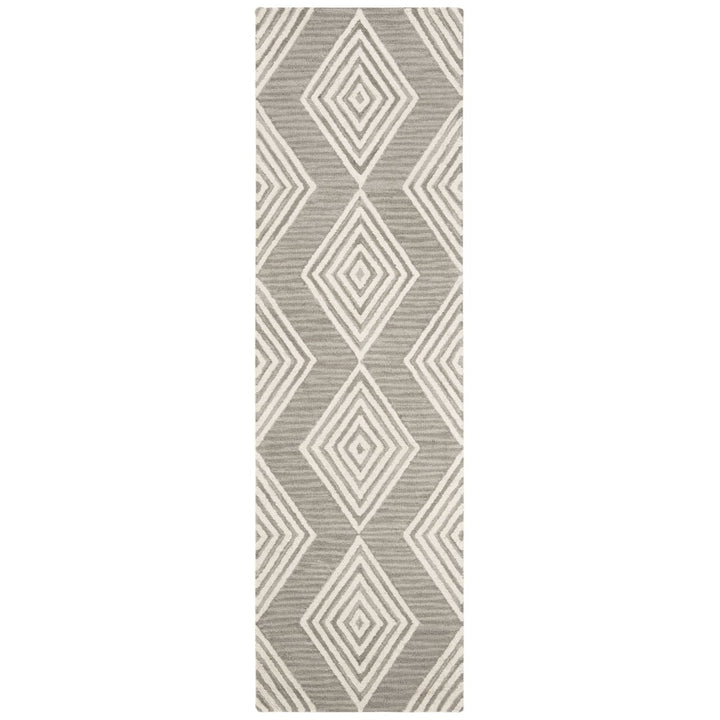 SAFAVIEH Blossom BLM111F Handmade Dark Grey / Ivory Rug Image 1