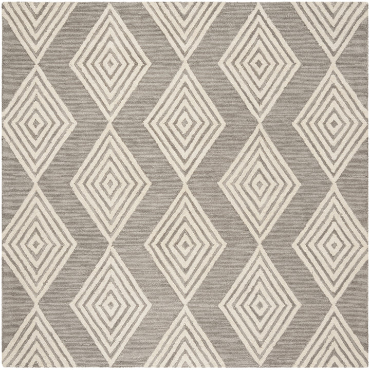 SAFAVIEH Blossom BLM111F Handmade Dark Grey / Ivory Rug Image 6