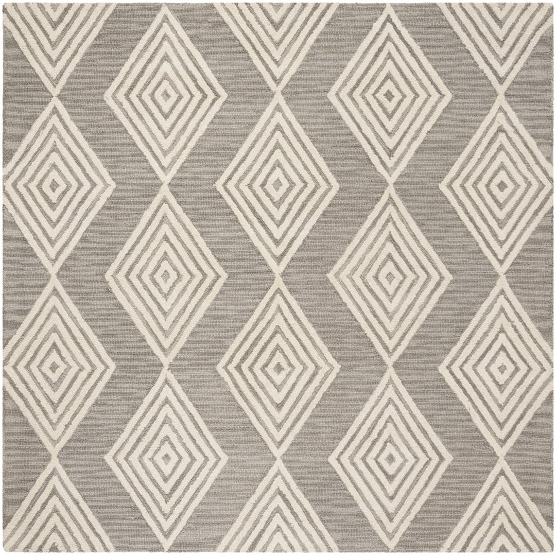 SAFAVIEH Blossom BLM111F Handmade Dark Grey / Ivory Rug Image 1