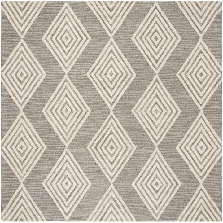 SAFAVIEH Blossom BLM111F Handmade Dark Grey / Ivory Rug Image 1