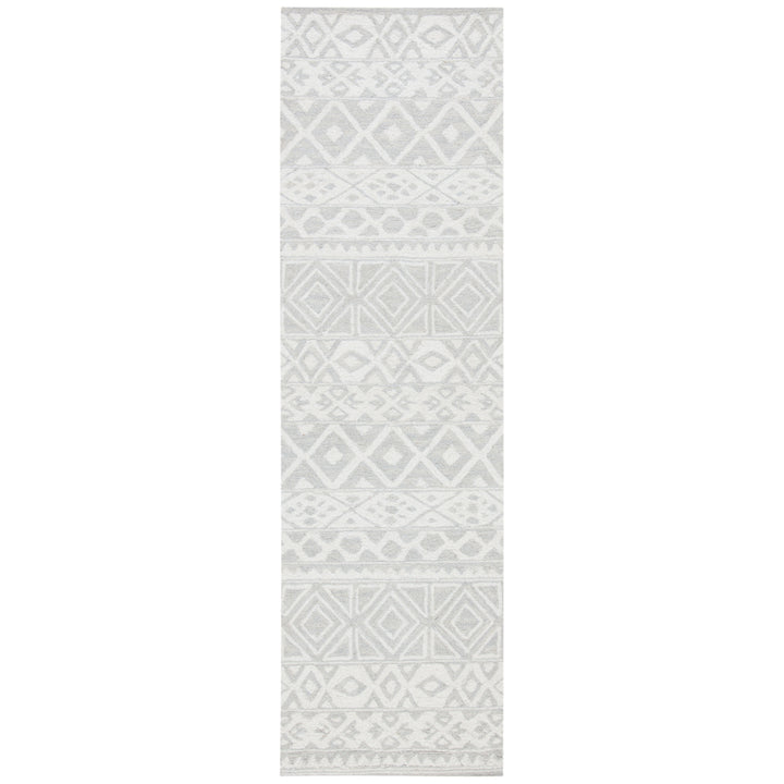 SAFAVIEH Blossom BLM113G Handmade Silver / Ivory Rug Image 5