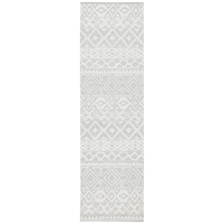 SAFAVIEH Blossom BLM113G Handmade Silver / Ivory Rug Image 1