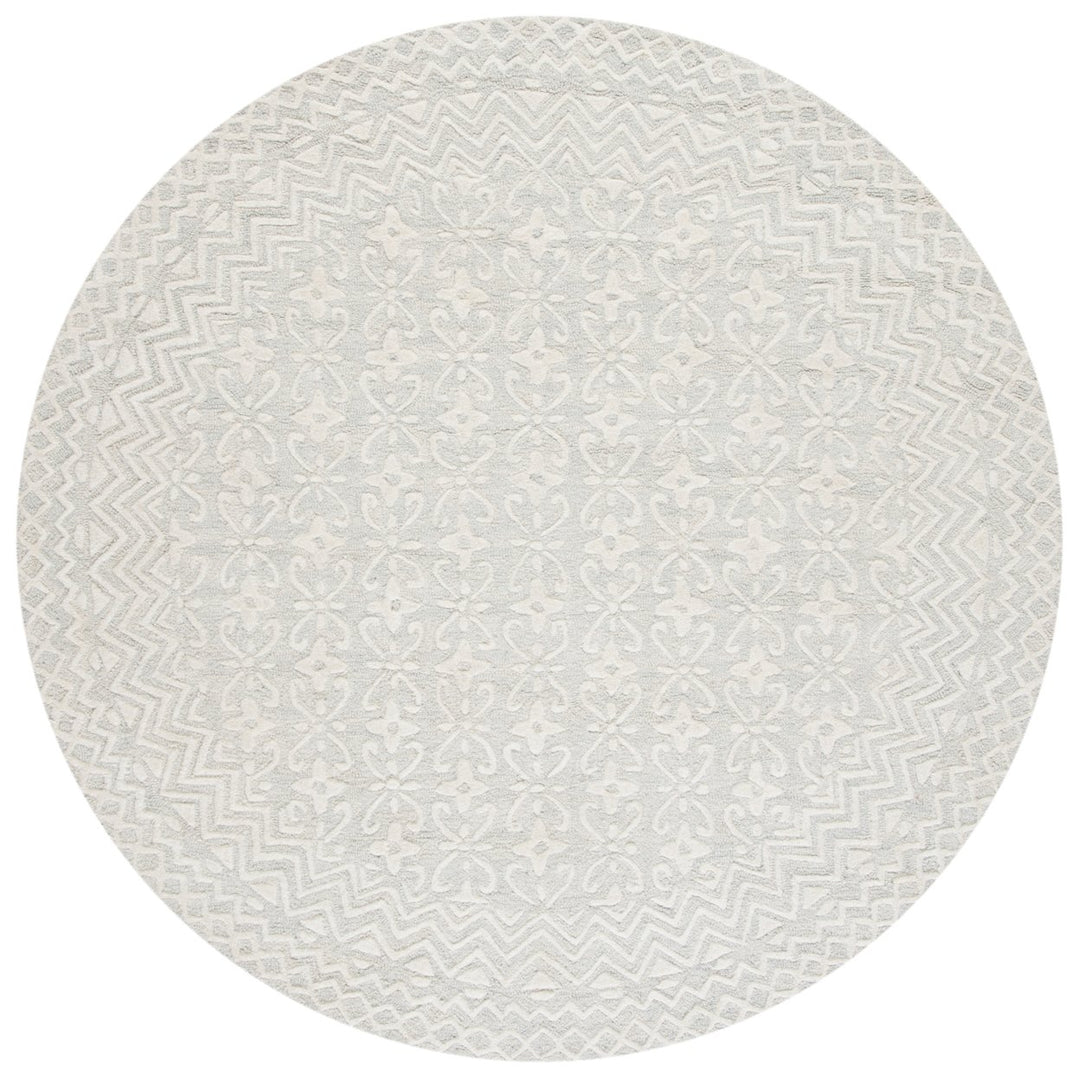 SAFAVIEH Blossom BLM114F Handmade Grey / Ivory Rug Image 5