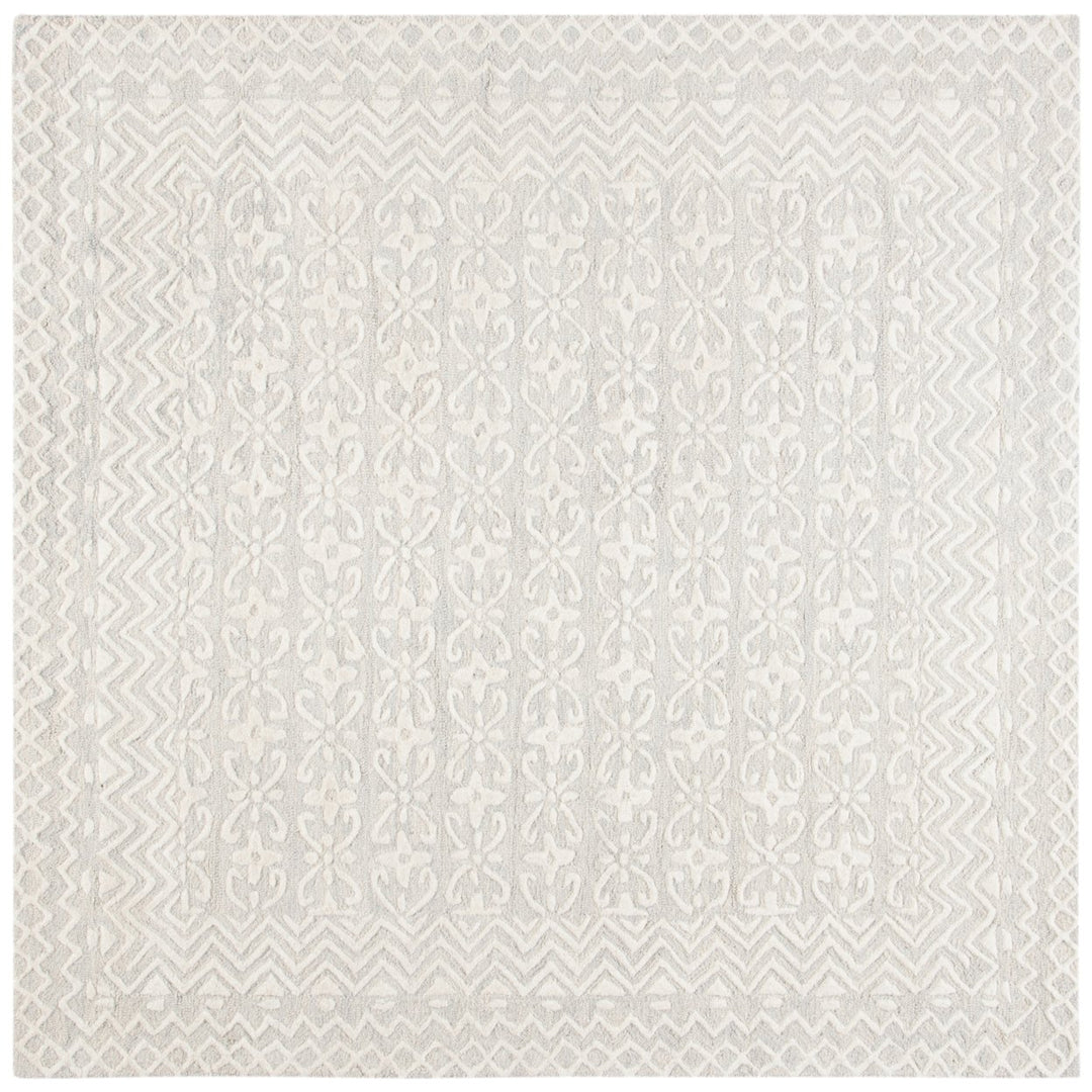 SAFAVIEH Blossom BLM114F Handmade Grey / Ivory Rug Image 6