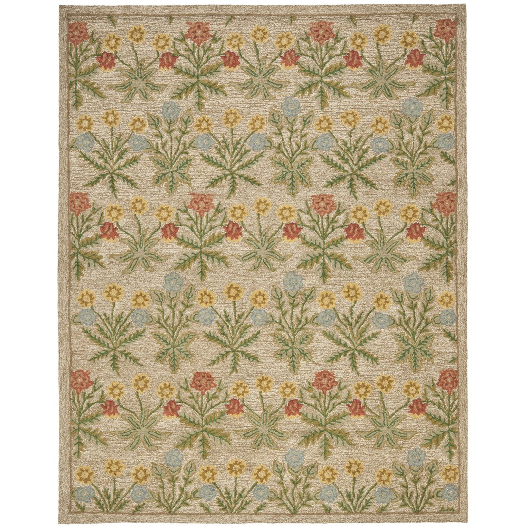 SAFAVIEH Blossom BLM151A Hand-hooked Beige / Multi Rug Image 1