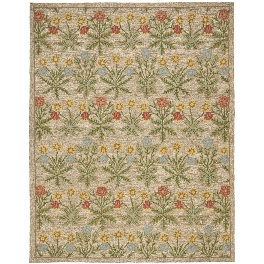 SAFAVIEH Blossom BLM151A Hand-hooked Beige / Multi Rug Image 1