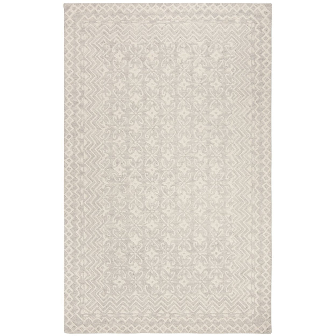 SAFAVIEH Blossom BLM114F Handmade Grey / Ivory Rug Image 3