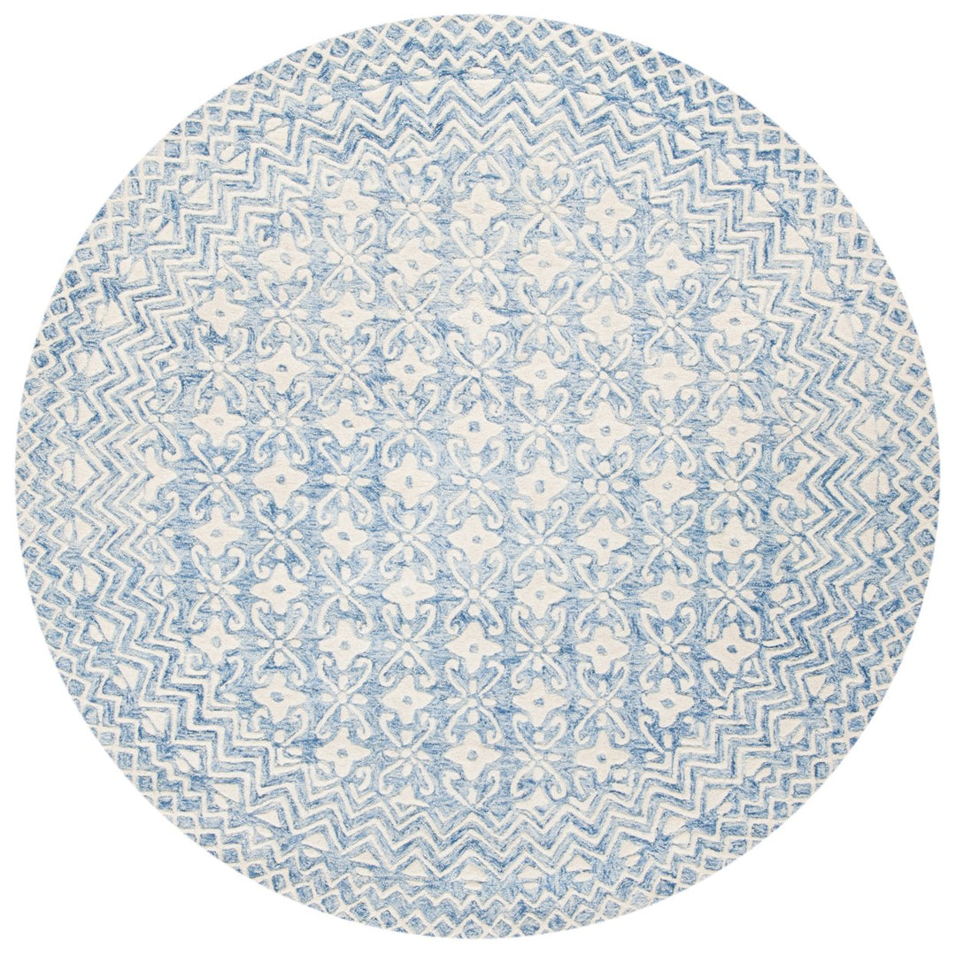 SAFAVIEH BLM114M Blossom Blue / Ivory Image 4