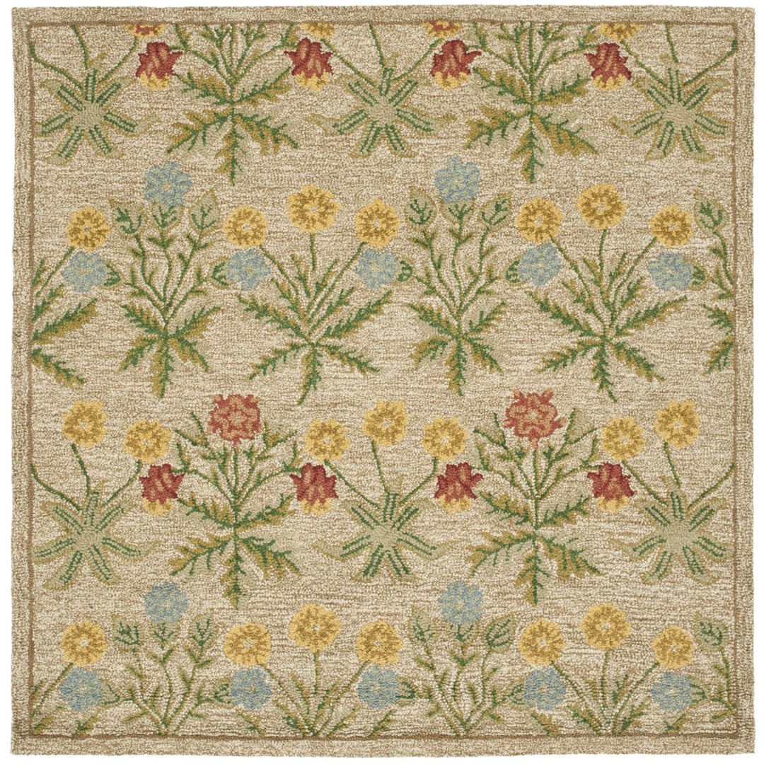 SAFAVIEH Blossom BLM151A Hand-hooked Beige / Multi Rug Image 6