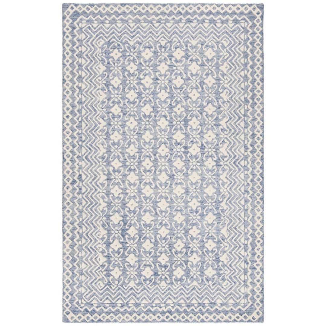 SAFAVIEH BLM114M Blossom Blue / Ivory Image 2