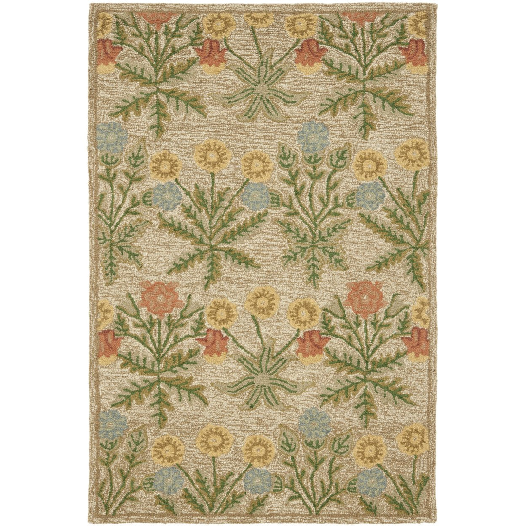 SAFAVIEH Blossom BLM151A Hand-hooked Beige / Multi Rug Image 10