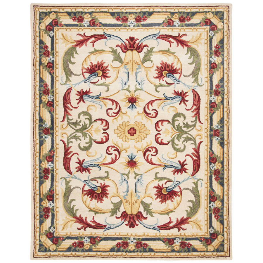 SAFAVIEH Blossom BLM251B Handmade Ivory / Green Rug Image 1