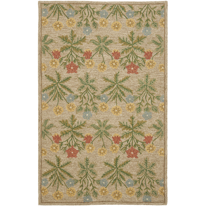 SAFAVIEH Blossom BLM151A Hand-hooked Beige / Multi Rug Image 11