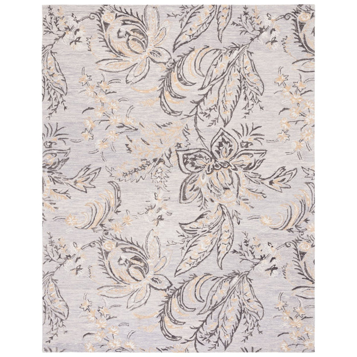 SAFAVIEH Blossom BLM275F Handmade Grey / Yellow Rug Image 1