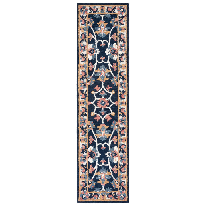 SAFAVIEH Blossom BLM176M Handmade Blue / Ivory Rug Image 5