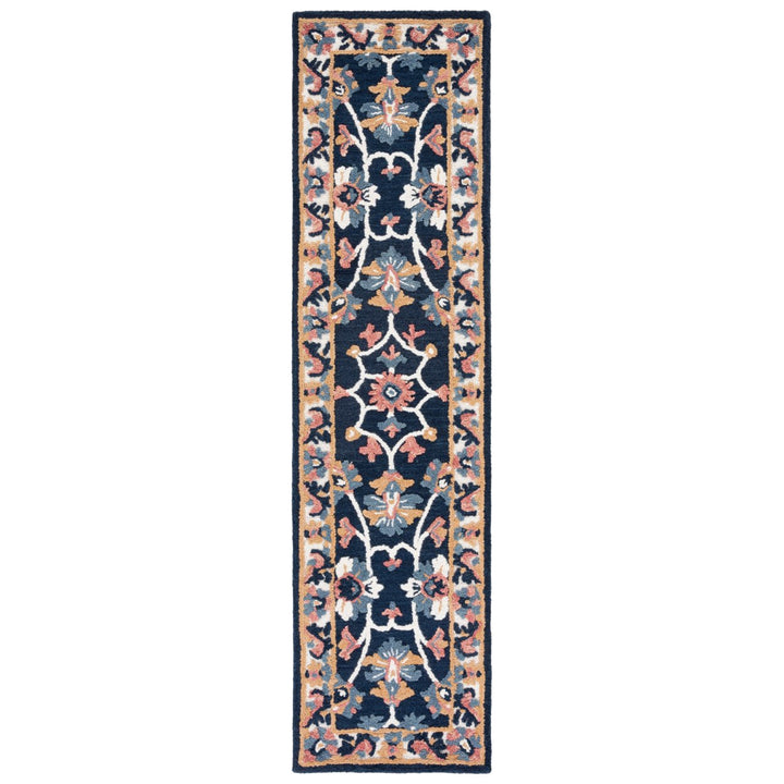 SAFAVIEH Blossom BLM176M Handmade Blue / Ivory Rug Image 1