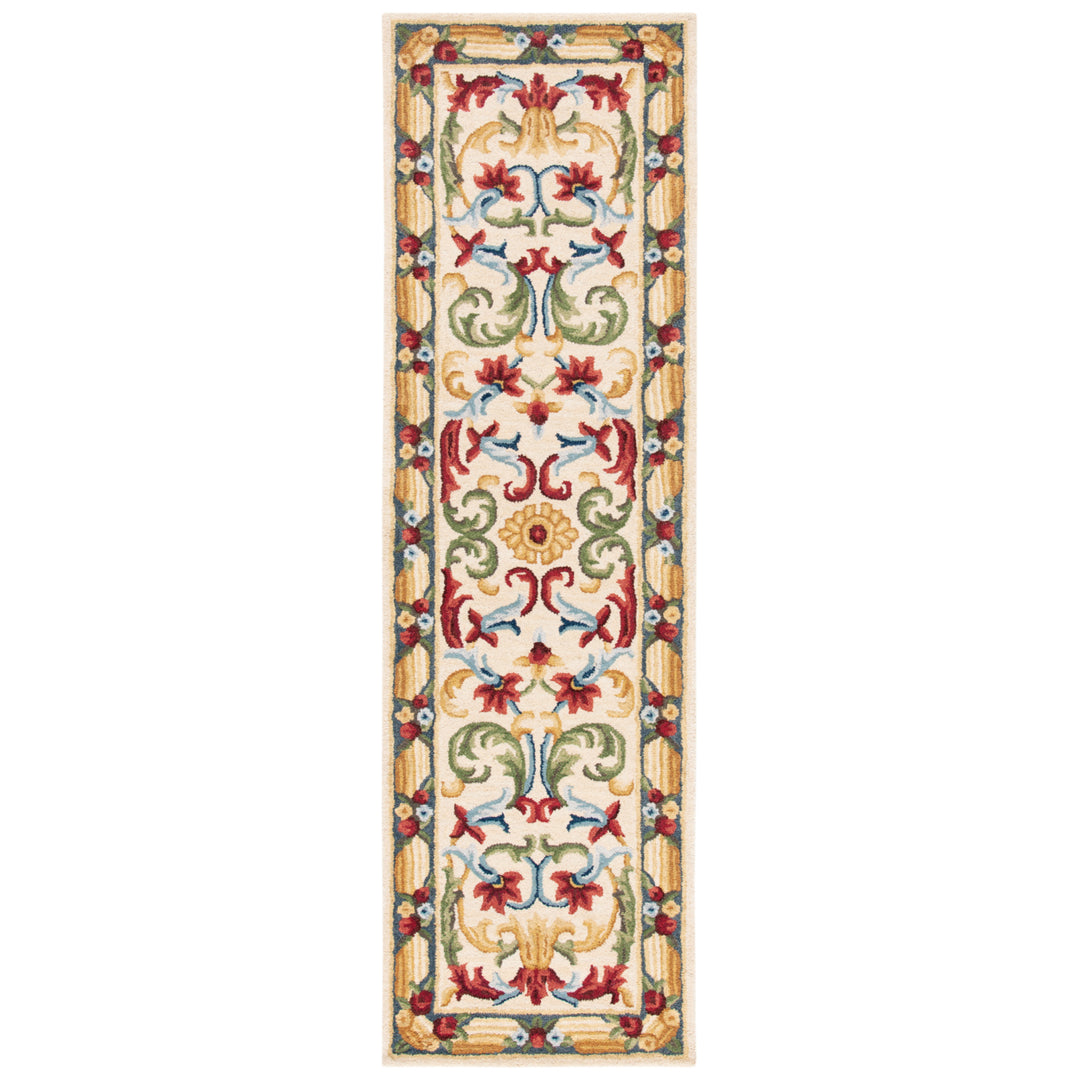 SAFAVIEH Blossom BLM251B Handmade Ivory / Green Rug Image 5