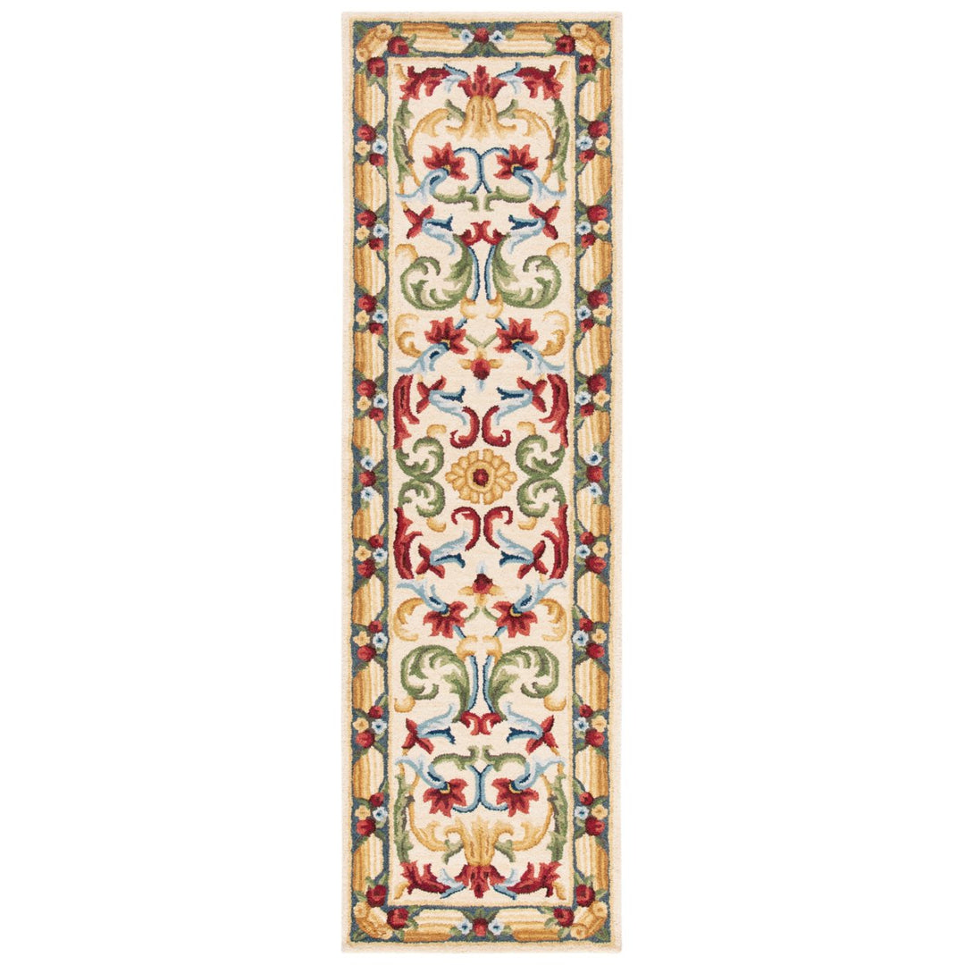 SAFAVIEH Blossom BLM251B Handmade Ivory / Green Rug Image 1