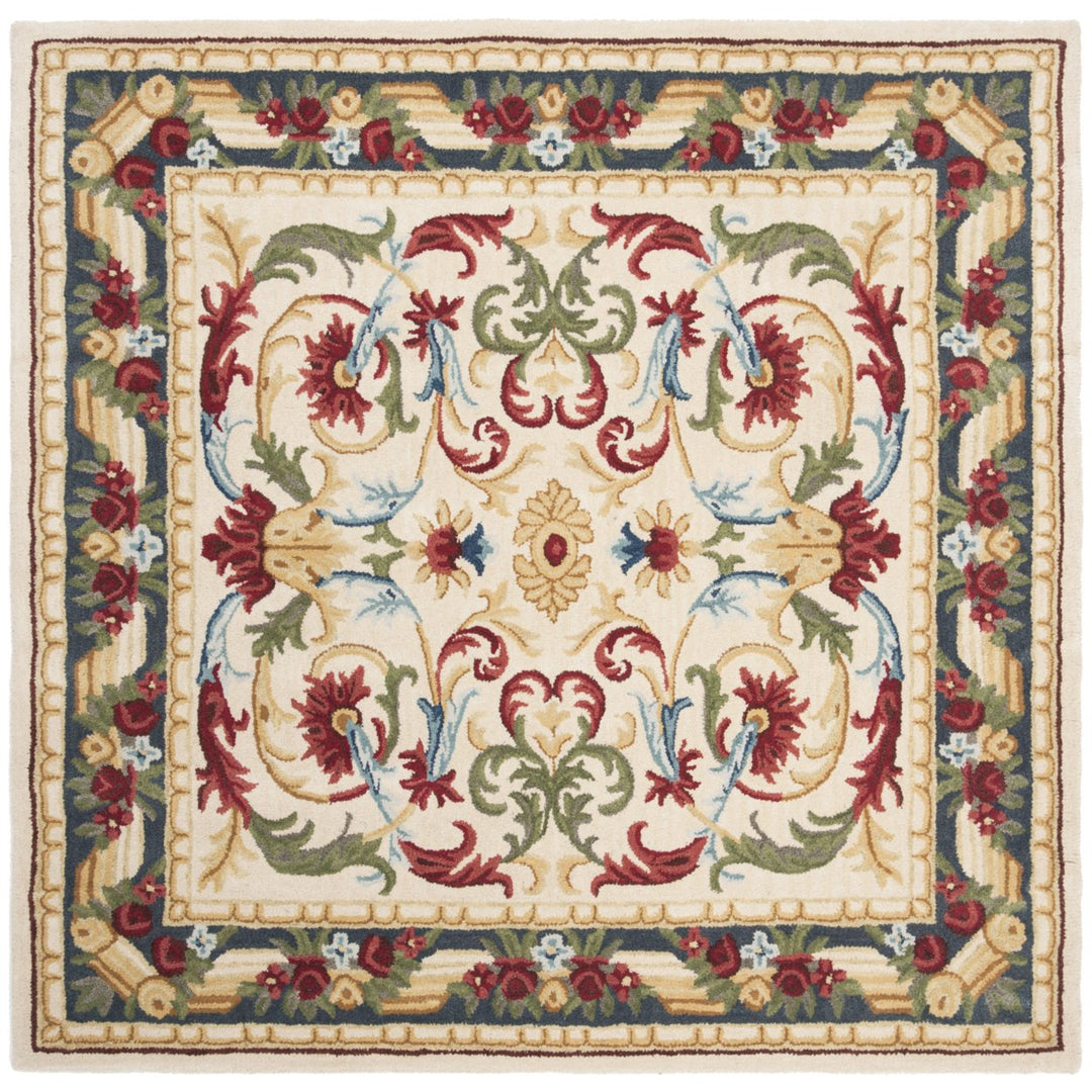 SAFAVIEH Blossom BLM251B Handmade Ivory / Green Rug Image 1