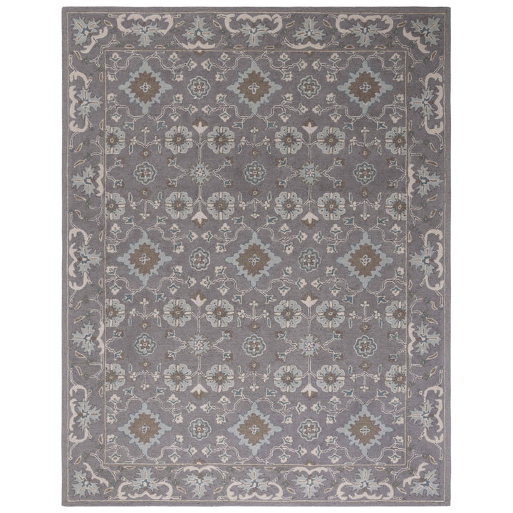 SAFAVIEH Blossom Collection BLM218A Handmade Grey Rug Image 1