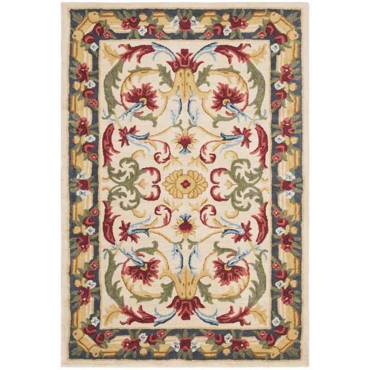 SAFAVIEH Blossom BLM251B Handmade Ivory / Green Rug Image 1