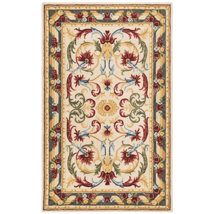 SAFAVIEH Blossom BLM251B Handmade Ivory / Green Rug Image 9