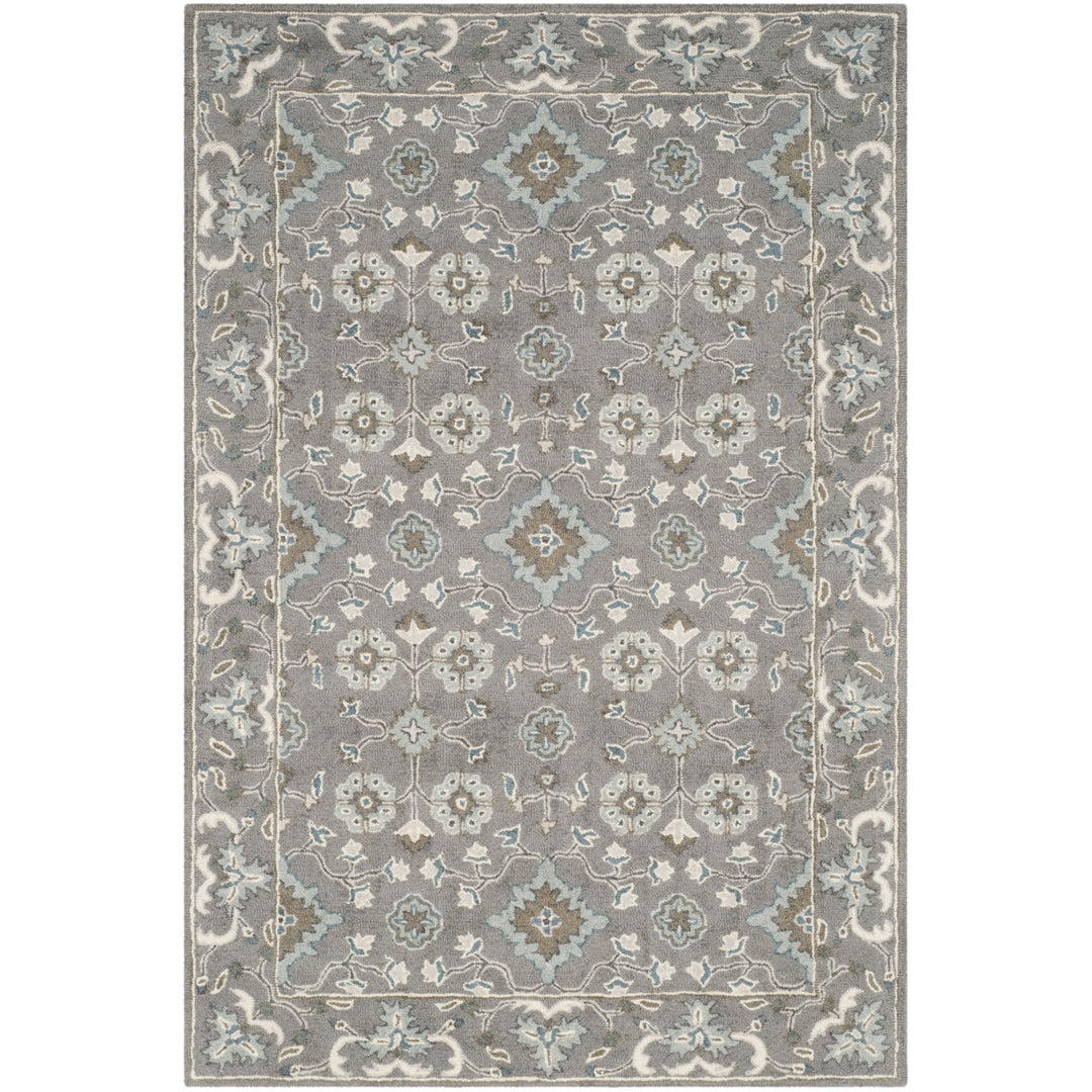 SAFAVIEH Blossom Collection BLM218A Handmade Grey Rug Image 5