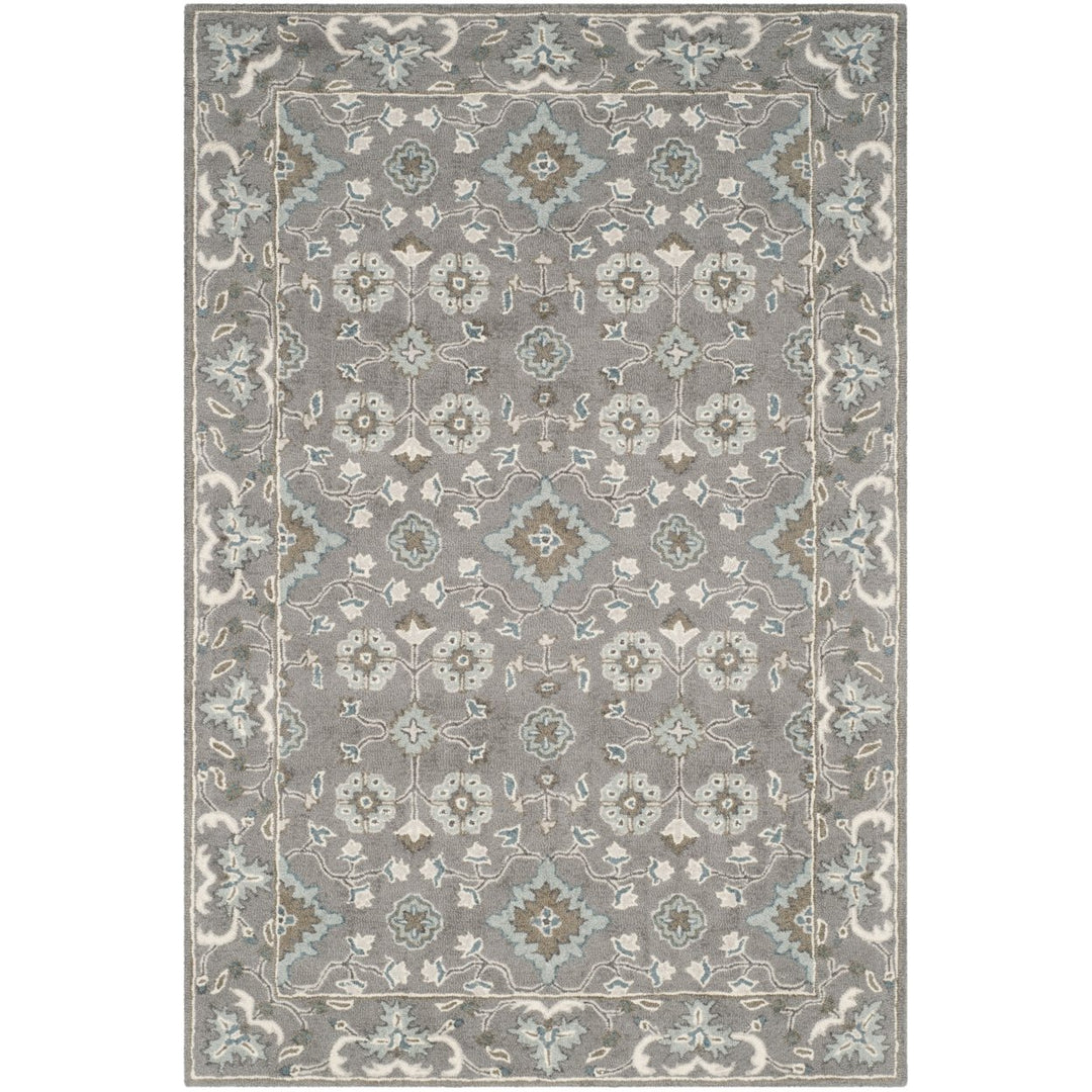 SAFAVIEH Blossom Collection BLM218A Handmade Grey Rug Image 1