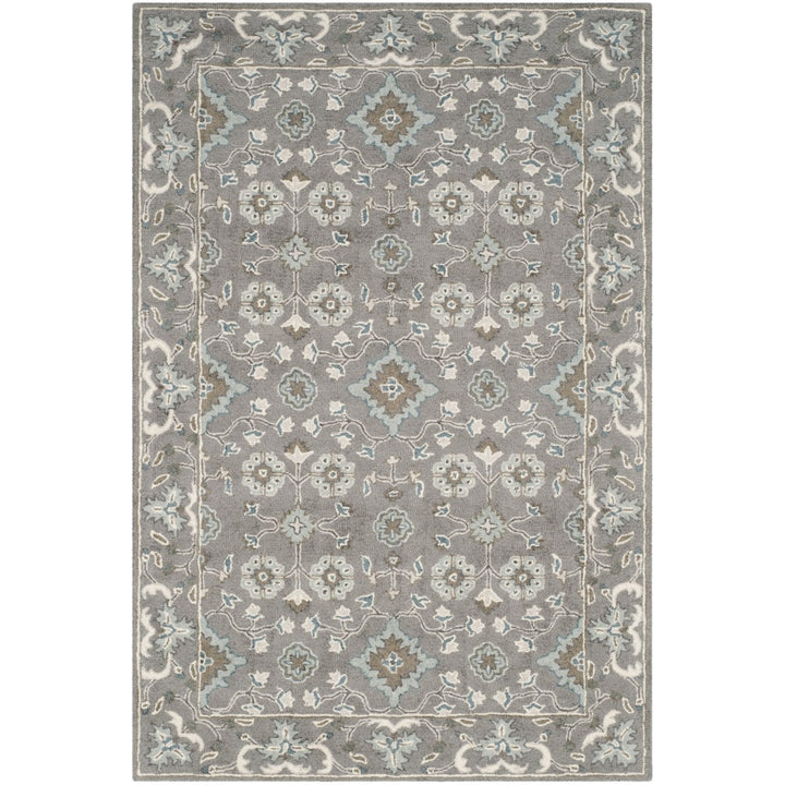 SAFAVIEH Blossom Collection BLM218A Handmade Grey Rug Image 1