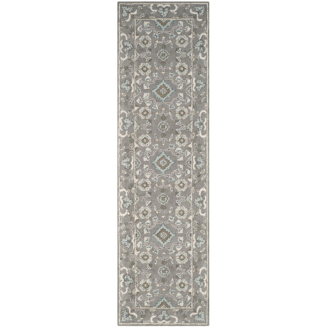 SAFAVIEH Blossom Collection BLM218A Handmade Grey Rug Image 1