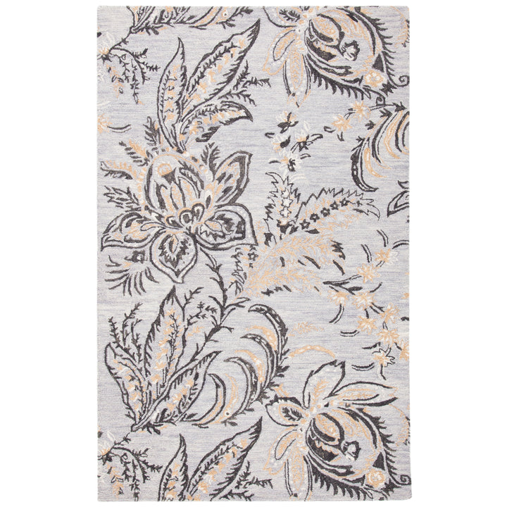 SAFAVIEH Blossom BLM275F Handmade Grey / Yellow Rug Image 10