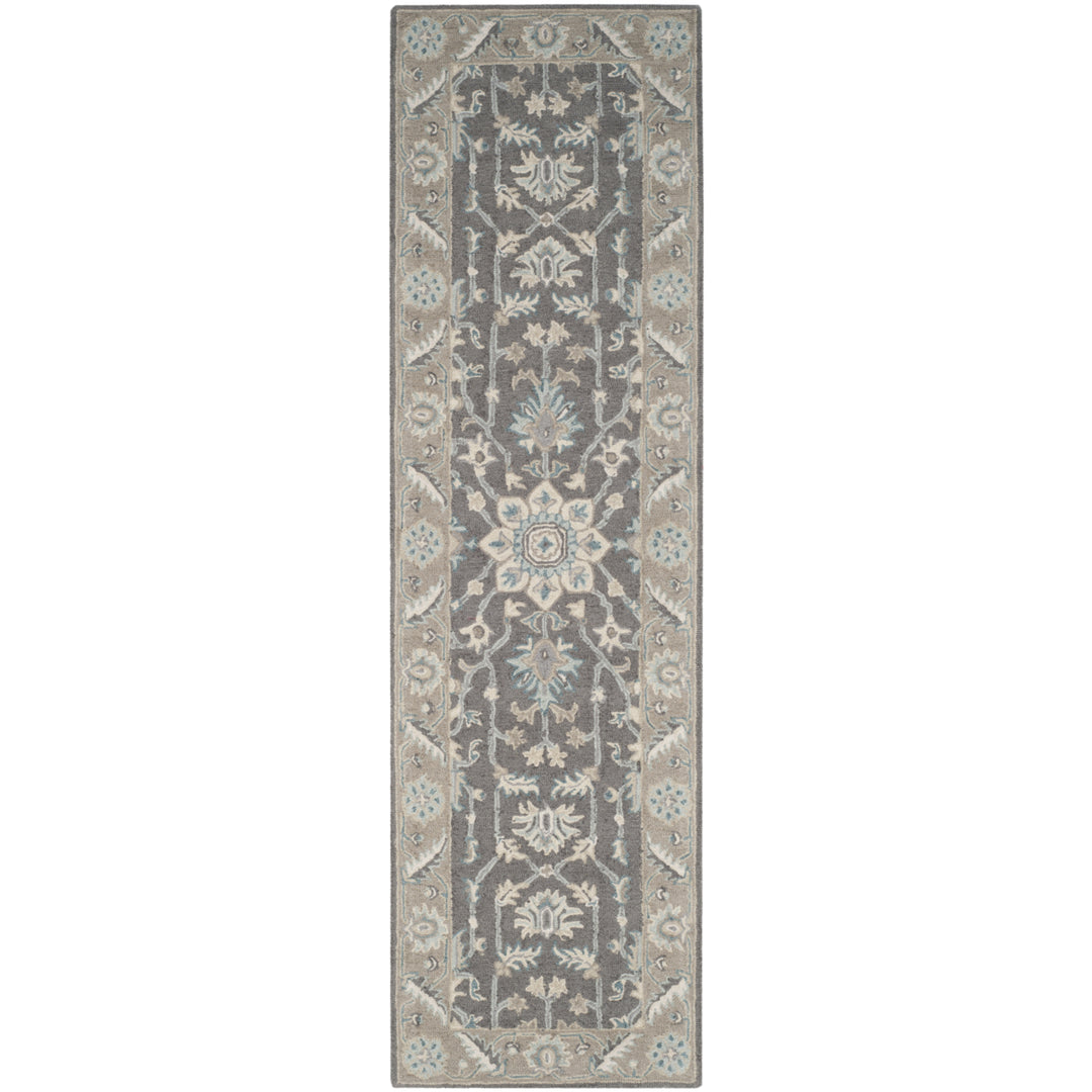 SAFAVIEH Blossom BLM217A Dark Grey / Light Brown Rug Image 3