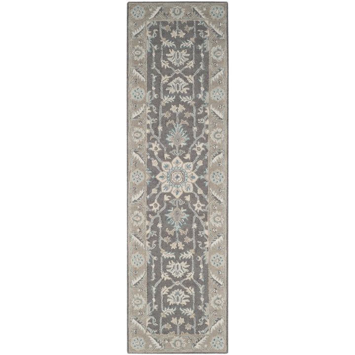 SAFAVIEH Blossom BLM217A Dark Grey / Light Brown Rug Image 3