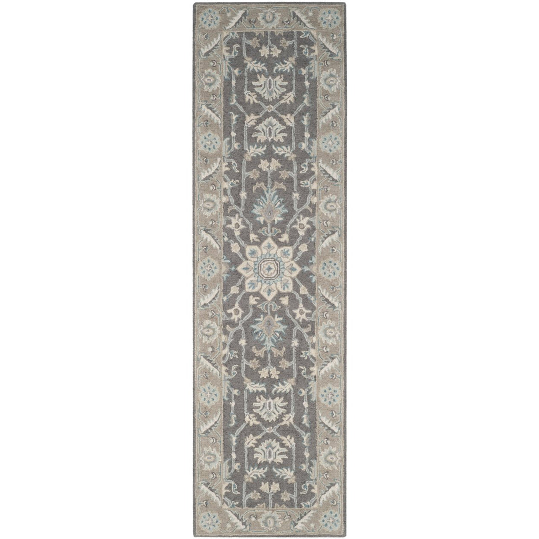 SAFAVIEH Blossom BLM217A Dark Grey / Light Brown Rug Image 1