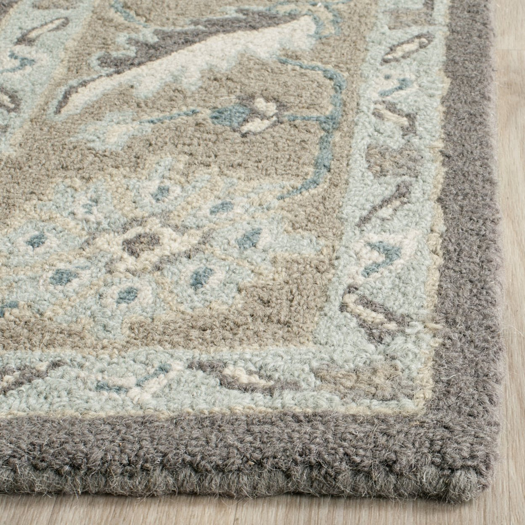 SAFAVIEH Blossom BLM217A Dark Grey / Light Brown Rug Image 4