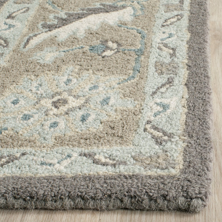 SAFAVIEH Blossom BLM217A Dark Grey / Light Brown Rug Image 4