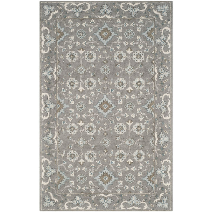 SAFAVIEH Blossom Collection BLM218A Handmade Grey Rug Image 1