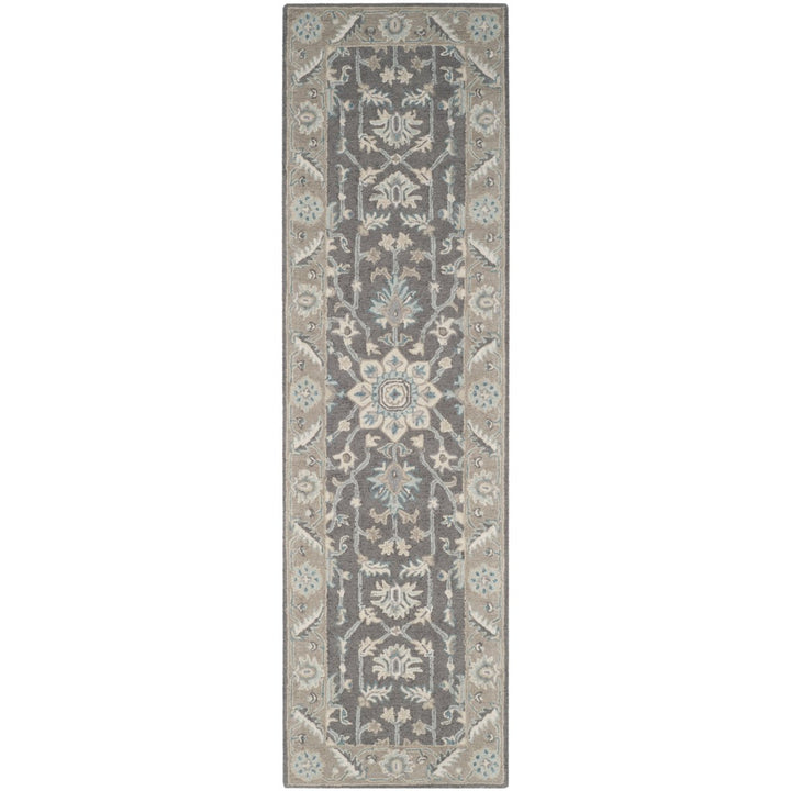 SAFAVIEH Blossom BLM217A Dark Grey / Light Brown Rug Image 1