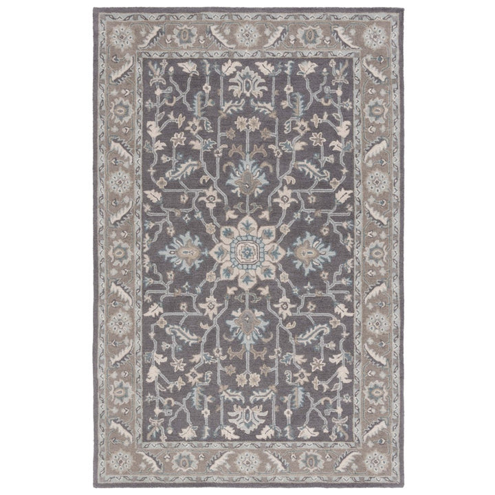 SAFAVIEH Blossom BLM217A Dark Grey / Light Brown Rug Image 10