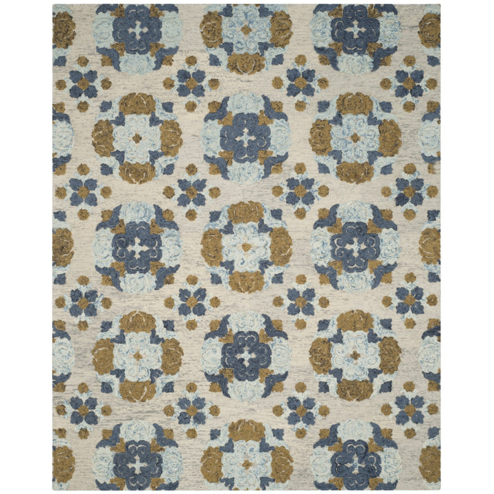 SAFAVIEH Blossom BLM403A Handmade Beige / Multi Rug Image 1