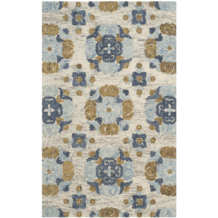 SAFAVIEH Blossom BLM403A Handmade Beige / Multi Rug Image 6