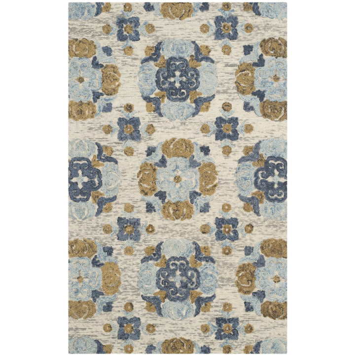 SAFAVIEH Blossom BLM403A Handmade Beige / Multi Rug Image 1