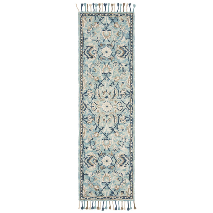 SAFAVIEH Blossom BLM457M Handmade Blue / Ivory Rug Image 3