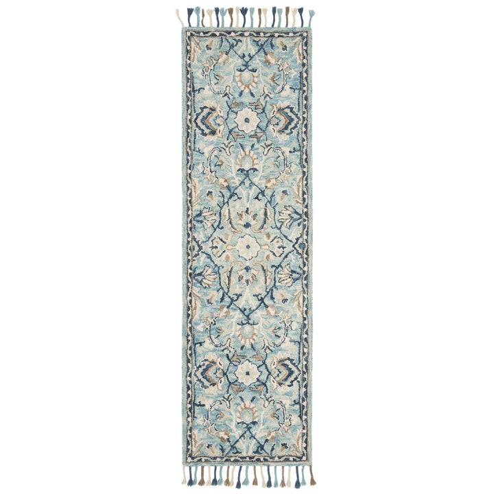 SAFAVIEH Blossom BLM457M Handmade Blue / Ivory Rug Image 1