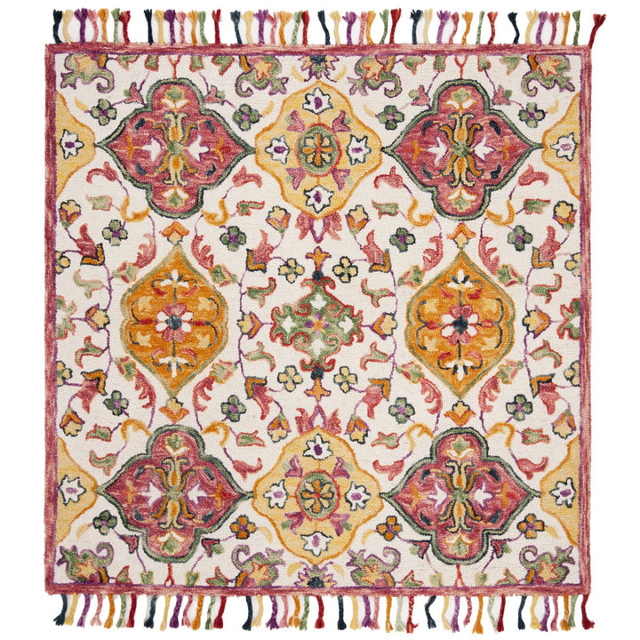 SAFAVIEH Blossom BLM456A Handmade Ivory / Multi Rug Image 11