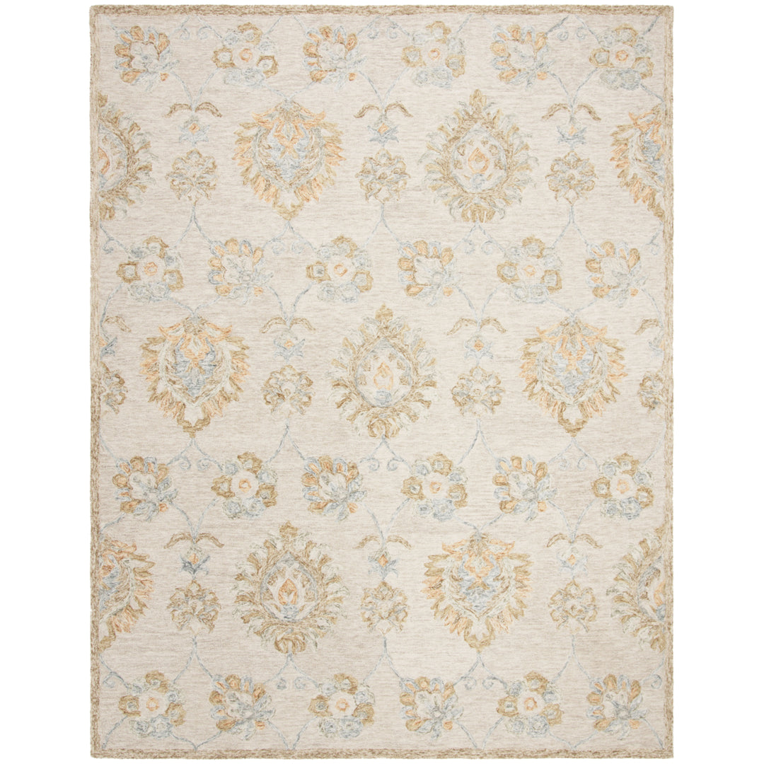 SAFAVIEH Blossom BLM560B Handmade Beige / Sage Rug Image 1