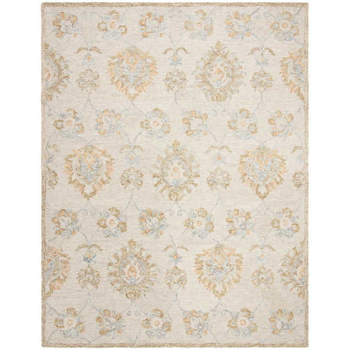 SAFAVIEH Blossom BLM560B Handmade Beige / Sage Rug Image 1