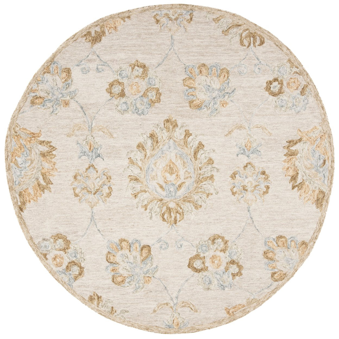 SAFAVIEH Blossom BLM560B Handmade Beige / Sage Rug Image 4