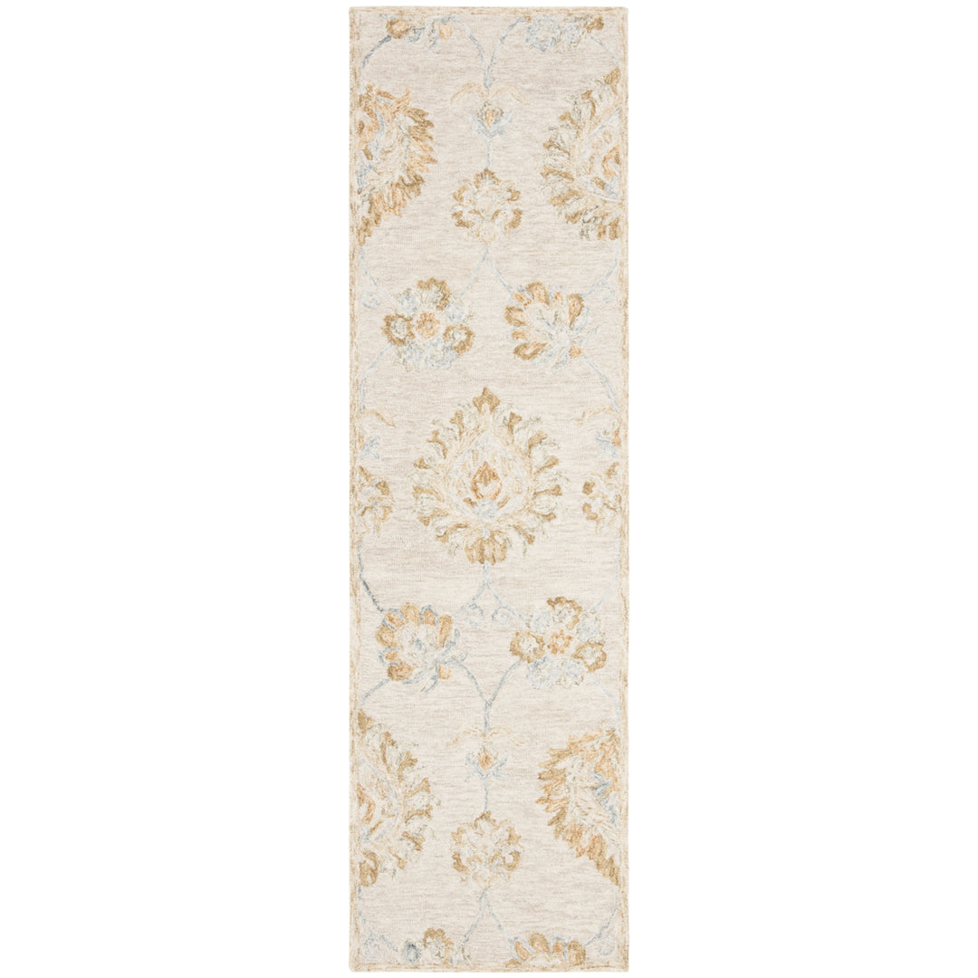 SAFAVIEH Blossom BLM560B Handmade Beige / Sage Rug Image 5